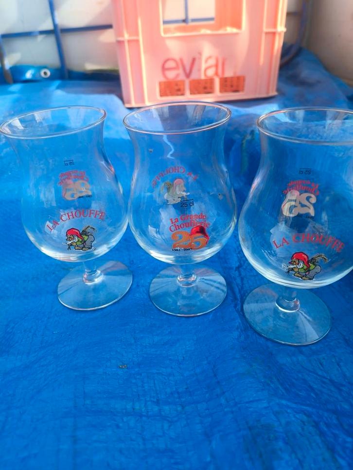 Chouffe glazen, Verzamelen, Biermerken, Ophalen of Verzenden