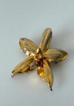 22 karaat verguld goud broche plaque gold plated, Ophalen of Verzenden, Zo goed als nieuw, Met edelsteen, Goud