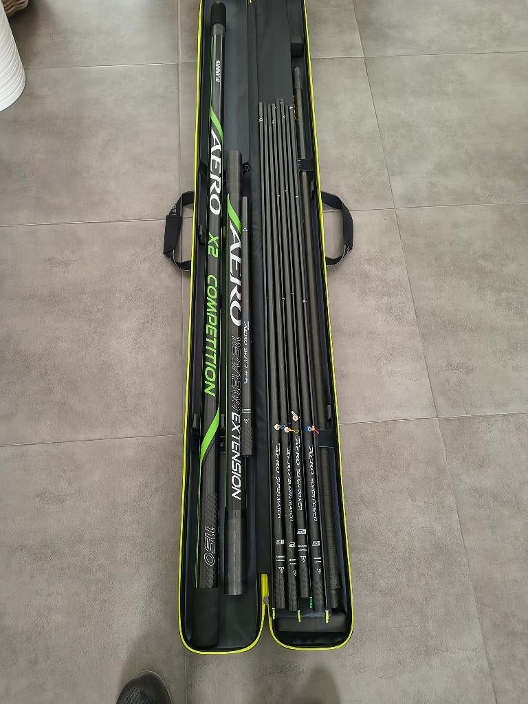 Vaste hengel Shimano competition X2 11m50, Ophalen, Zo goed als nieuw, Vaste hengel