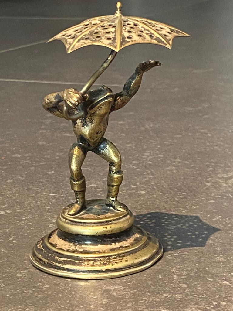 Grenouille cure-dents vers 1900, Antiquités & Art, Enlèvement ou Envoi, Argent