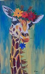 Tableau acrylique/bois « Ma girafe à nous », Enlèvement