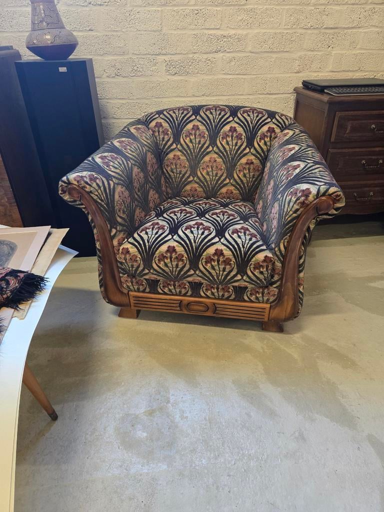 Art deco zeteltje, Ophalen, Gebruikt, Stof, Art deco