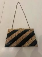 Vintage slangen lederen handtas, Handtassen en Accessoires, Tassen | Damestassen, Ophalen of Verzenden, Handtas