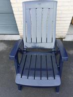 Jardin stoel Blauw 3 Standen Mooie staat Inklapbaa, Enlèvement, Comme neuf, Pliant