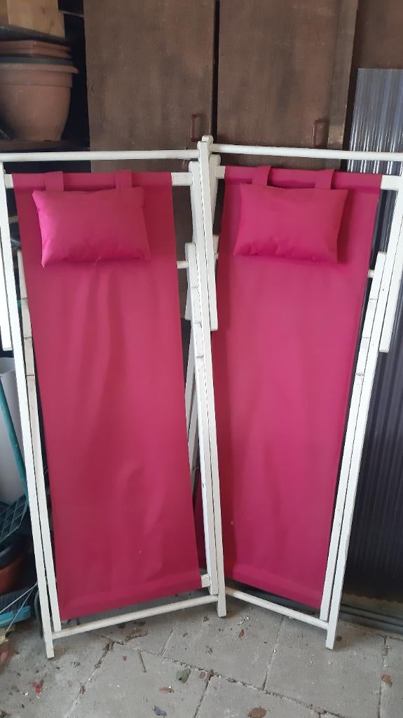 2 toffe strandstoelen, Caravanes & Camping, Meubles de camping, Enlèvement, Utilisé, Chaise de camping