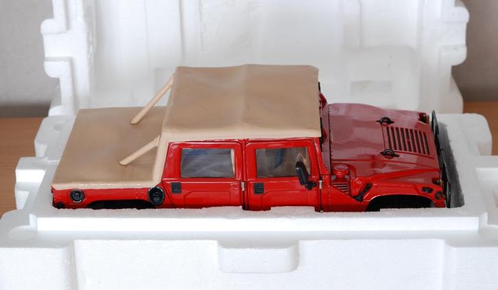 Exoto hummer thundertrac humvee 1:18, Hobby en Vrije tijd, Modelauto's | 1:18, Gebruikt, Auto, Overige merken, Ophalen