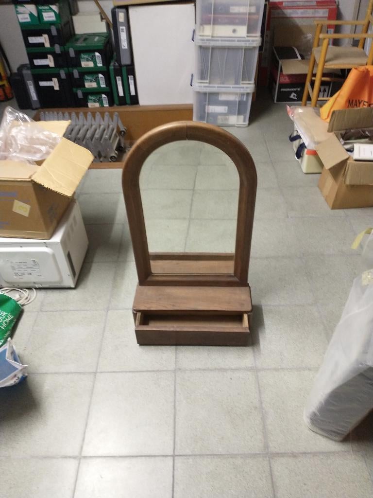 Miroir avec tiroir, Antiquités & Art, Curiosités & Brocante, Enlèvement