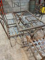 Metalen tafel met 6 stoelen niet behandeld, Tuin en Terras, Ophalen, Nieuw, Metaal