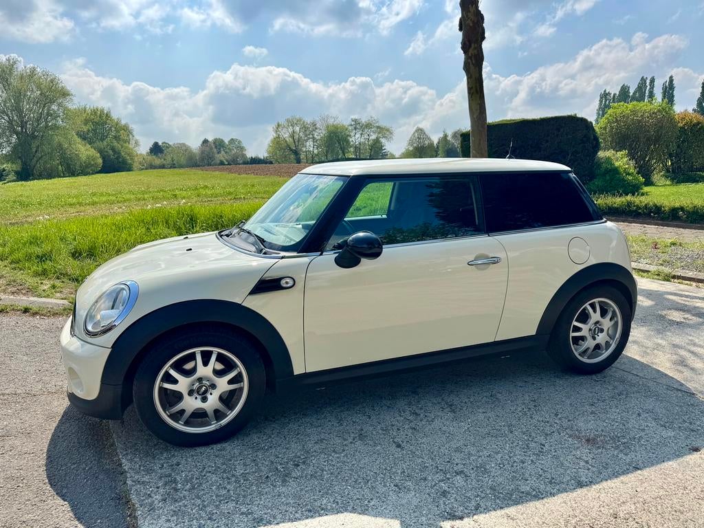 Mini One 2012, Auto's, Voorwielaandrijving, Zwart, Overige bekleding, Wit