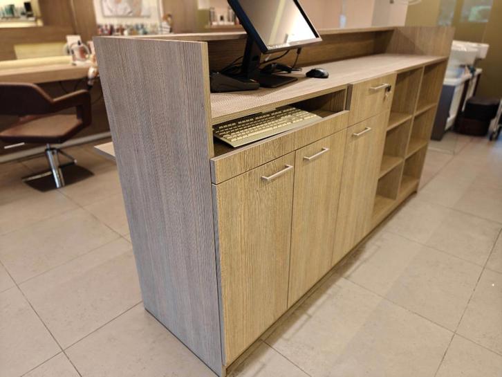 Bali kassa toonbank, Maison & Meubles, Armoires | Commodes, Comme neuf, Autres essences de bois, Enlèvement