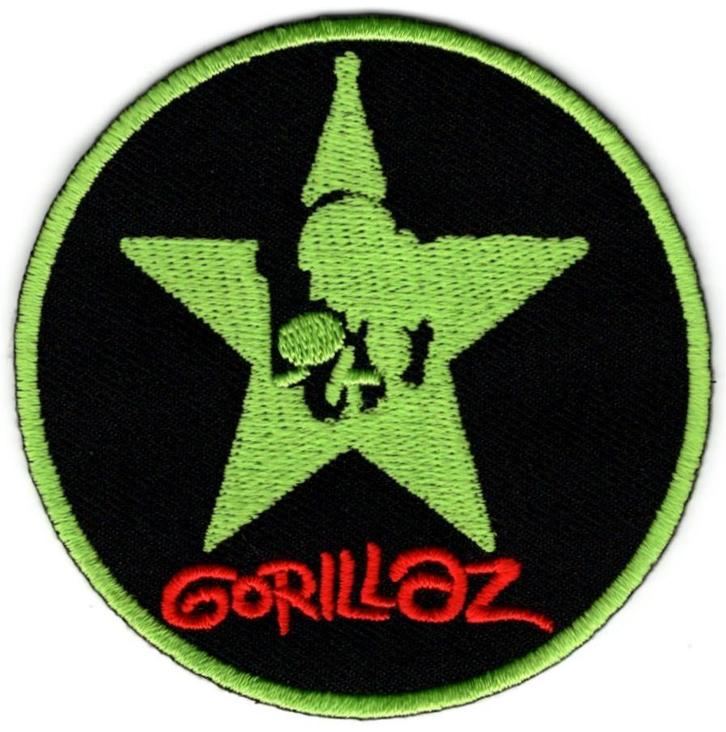 Gorillaz stoffen opstrijk patch embleem, Verzamelen, Muziek, Artiesten en Beroemdheden, Nieuw, Kleding, Verzenden