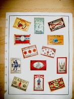 RARE ,26 images dessus boites allumettes, années 50/60, Collections, Enlèvement ou Envoi, Image pieuse