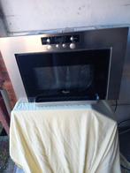 Whirlpool inbouw microgolfoven RVS in perfecte staat, Enlèvement, Encastré, Micro-ondes, Plaque tournante