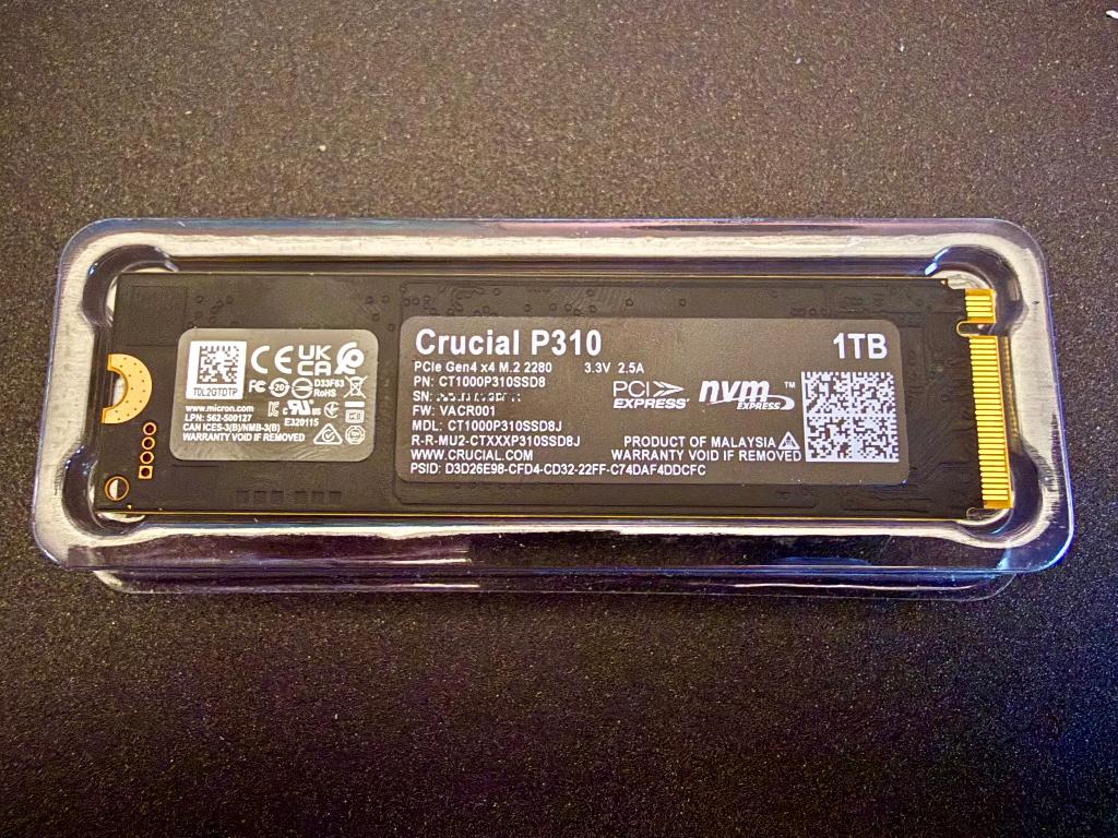 SSD Crucial P310 SSD 1To PCIe Gen4 NVMe M.2 2280, Computers en Software, Harde schijven, Nieuw, Intern, SSD, Ophalen of Verzenden