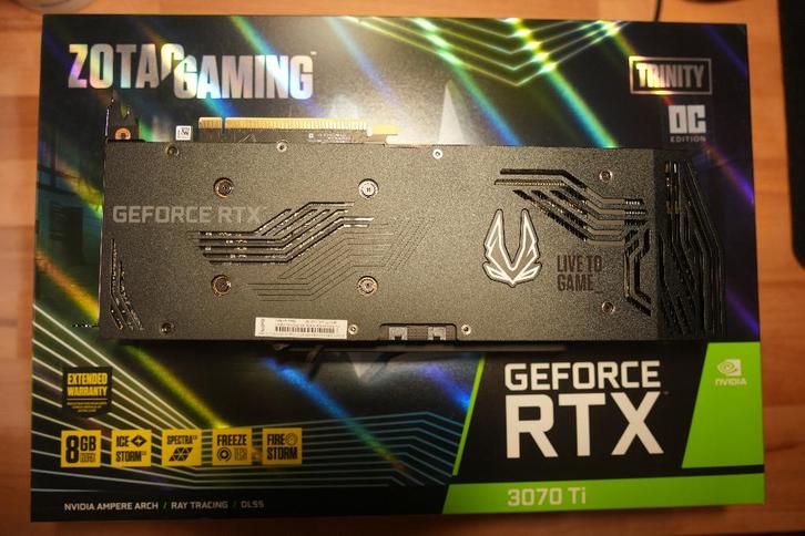 ZOTAC GAMING GeForce RTX 3070 Ti, Computers en Software, Videokaarten, Zo goed als nieuw, Nvidia, PCI-Express 4.0, GDDR6, HDMI