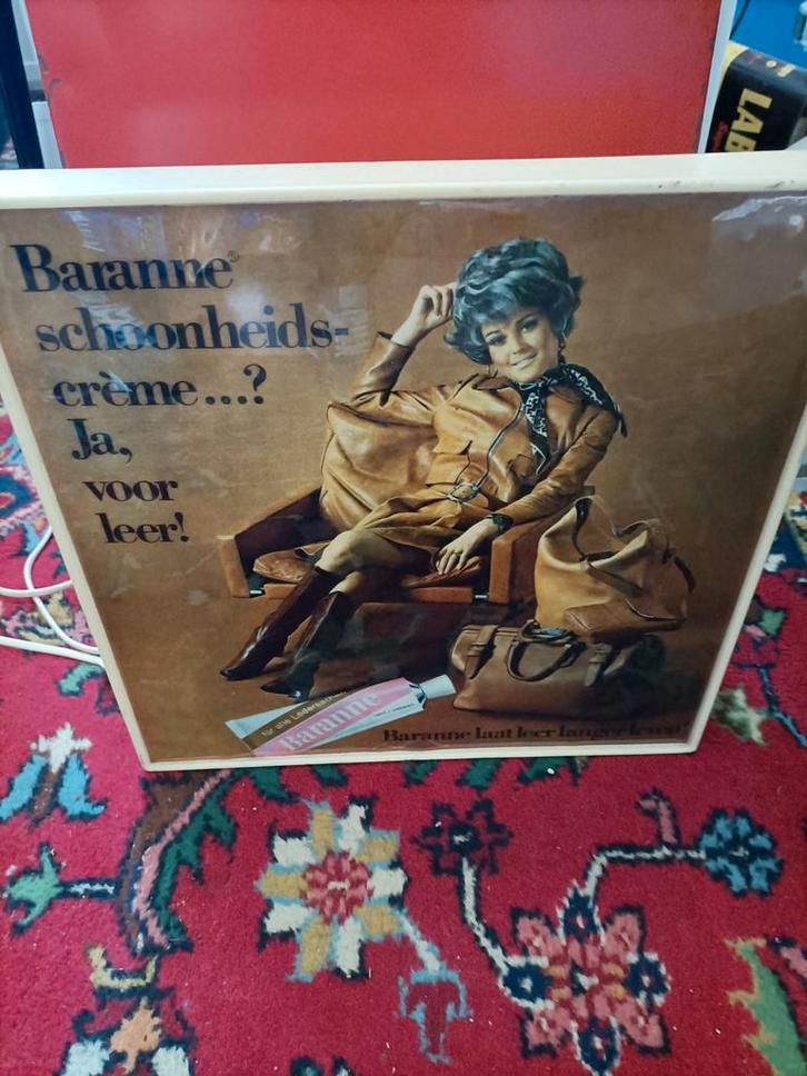 Lichtbak Bannane leer crème - jaren 80' 90', Verzamelen, Merken en Reclamevoorwerpen, Ophalen of Verzenden