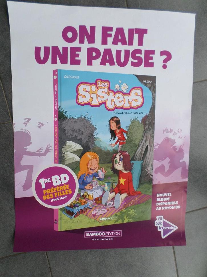 Les Sisters - affiche 80x60 - 2020, Verzamelen, Posters, Gebruikt, Overige onderwerpen, A1 t/m A3, Rechthoekig Staand, Ophalen of Verzenden