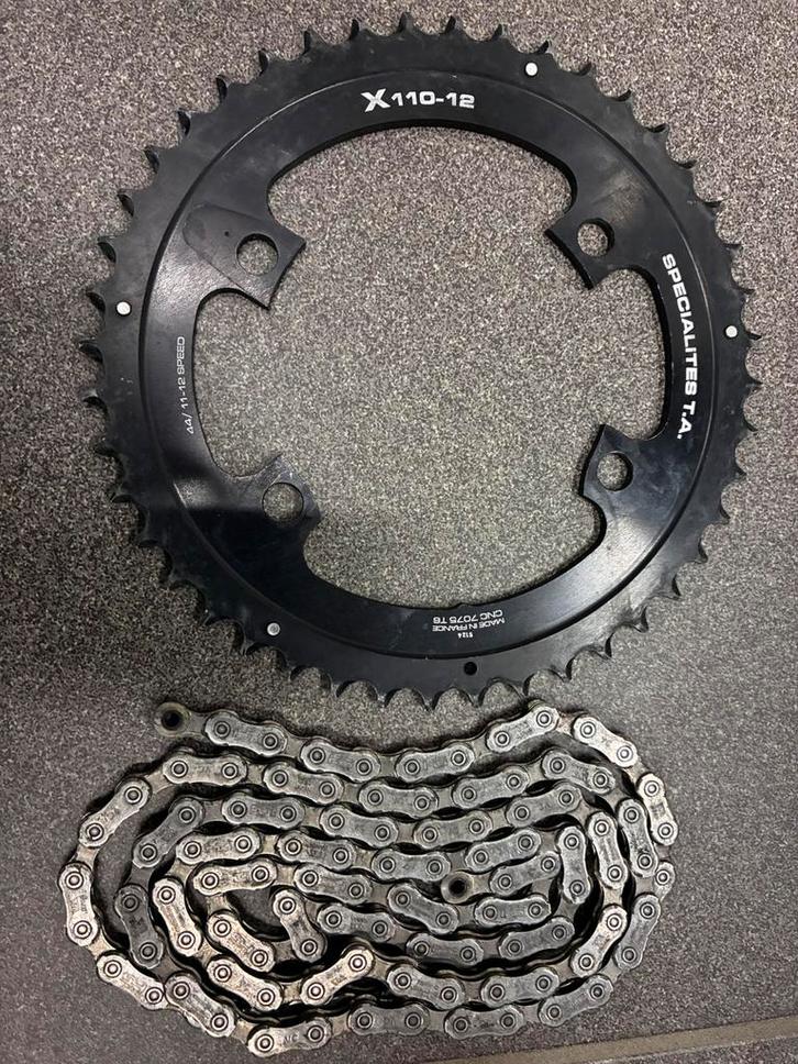 Lame à chaîne Specialites TA 44 dents 12 vitesses BCD 110, Vélos & Vélomoteurs, Vélos | Femmes | Vélos de sport & de randonnée