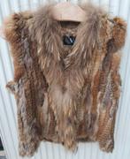 Bodywarmer uit bont van konijn en wasbeer maat M, Kleding | Dames, Bodywarmers, Ophalen of Verzenden, Zo goed als nieuw, Maat 38/40 (M)