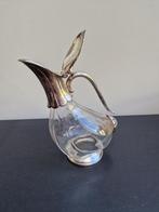 Kristallen Glazen Karaf Metaal Verzilverd Eend, Antiek en Kunst, Ophalen