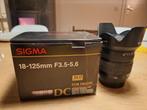 Fotolens Sigma 18-125 F3.5-5.6 DC voor Nikon, Audio, Tv en Foto, Foto | Lenzen en Objectieven, Ophalen of Verzenden, Zo goed als nieuw