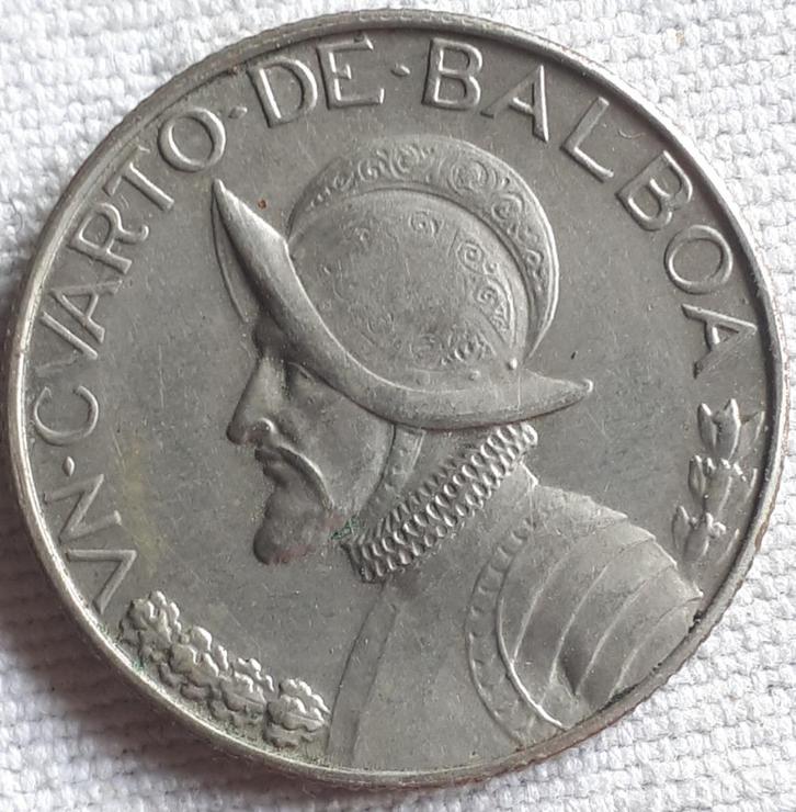 PANAMA : 1/4 BALBOA  1970 XF KM 11.2a, Postzegels en Munten, Munten | Amerika, Losse munt, Midden-Amerika, Verzenden