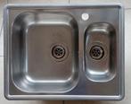 Inox spoelbak (1 grote bak, 1 kleine bak), Huis en Inrichting, Ophalen, Zo goed als nieuw