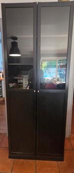 Billy boekenkast met oxberg deuren, Huis en Inrichting, Kasten | Boekenkasten, Ophalen, Met deur(en), 200 cm of meer, 50 tot 100 cm