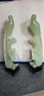 Chinese jade koppel vogeltjes, Antiek en Kunst, Ophalen of Verzenden
