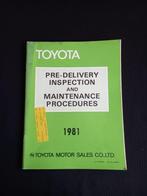 Werkplaatsboek Toyota leveringsprocedures 1981, Auto diversen, Handleidingen en Instructieboekjes, Ophalen of Verzenden
