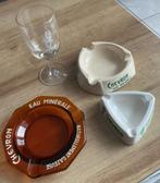 Chevron, Bru, waterreclamekavel, 3 asbakken + 1 glas, Ophalen of Verzenden, Gebruikt, Gebruiksvoorwerp