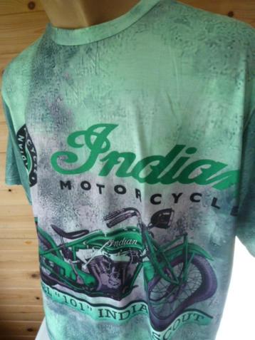 4 T-shirts: VANGUARD, INDIAN MOTO, TSJECHIË, BELGIË, 3 Large beschikbaar voor biedingen