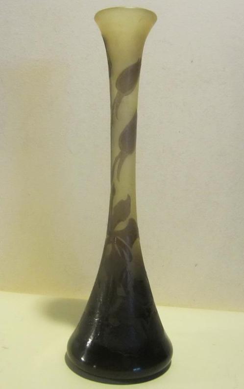 Vase ancien en verre camée d'Argental, cfr Emile Gallé, Antiquités & Art, Antiquités | Verre & Cristal, Envoi