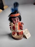Kleine traditionele Eskimo-kunstpop uit Canada - Quebec., Verzamelen, Poppen, Ophalen of Verzenden, Zo goed als nieuw, Pop