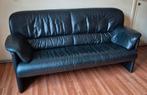 Salon Leolux groen leer 3+2, Ophalen, Gebruikt, Design, 150 tot 200 cm