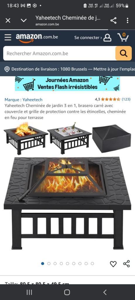 Brasero, Tuin en Terras, Houtskoolbarbecues, Nieuw, Met accessoires, Ophalen