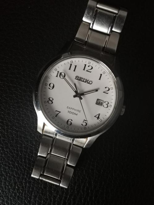 Mooi origineel heren seiko quartz, Handtassen en Accessoires, Horloges | Heren, Zo goed als nieuw, Polshorloge, Seiko, Staal, Staal