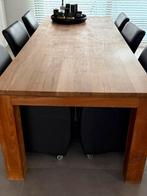 Grote Eetkamertafel teak 260cm, Huis en Inrichting, Ophalen, Gebruikt, Landelijk, 4 tot 6 stoelen
