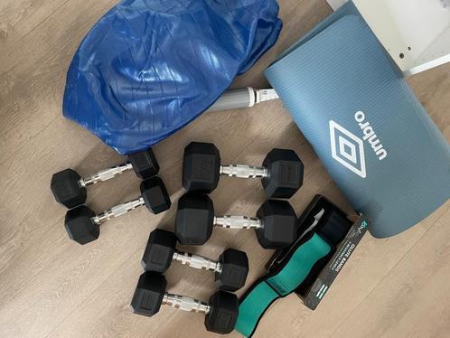 Halters en fitness assortiment, Sport en Fitness, Fitnessmaterialen, Zo goed als nieuw, Ophalen