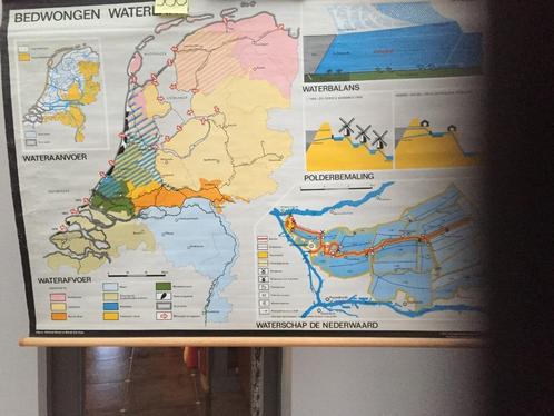 Carte scolaire rétro - Terre d'eau apprivoisée - Carte 388, Maison & Meubles, Accessoires pour la Maison | Décorations murale