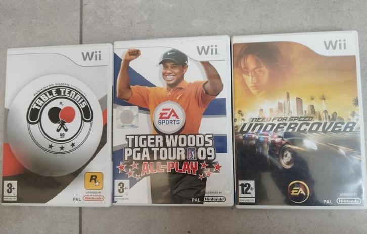 Lot de jeux Nintendo Wii, Games en Spelcomputers, Games | Nintendo Wii, Zo goed als nieuw, Sport, 3 spelers of meer, Ophalen of Verzenden