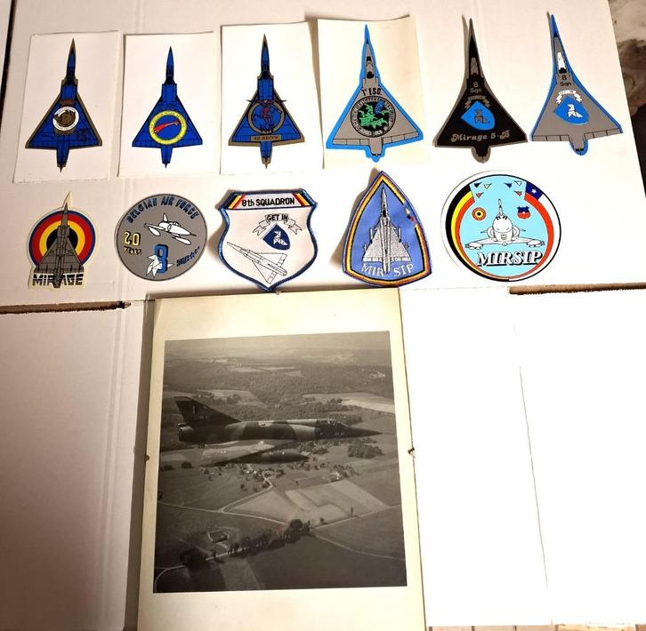 Belgische Luchtmacht - Mirage V nostalgie, Verzamelen, Luchtvaart en Vliegtuigspotten, Zo goed als nieuw, Patch, Badge of Embleem