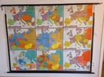 Oude grote schoolkaart — “Landen van Europa 1933–1945”, Antiek en Kunst, Ophalen, Geschiedenis