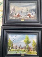 Twee authentieke werken van Gaston Quidousse met certificaat, Antiek en Kunst, Kunst | Schilderijen | Klassiek, Ophalen