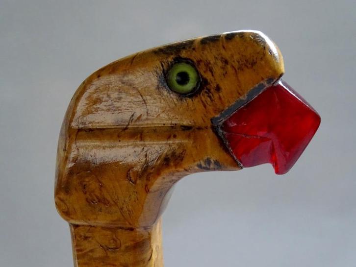 Papegaaien kop paraplu handgreep met Catalin of Faturan, Handtassen en Accessoires, Paraplu's, Verzenden