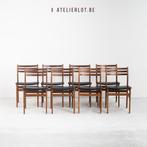Vintage set 8 stoelen Sax Møbelfabrik, Ophalen, Gebruikt, Zwart, Vijf, Zes of meer stoelen