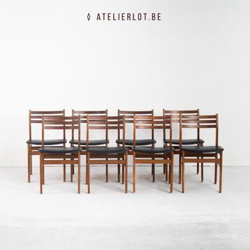 Vintage set 8 stoelen Sax Møbelfabrik beschikbaar voor biedingen