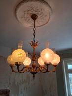 Kroonluchter met melkglas (uit herenwoning van 1935), Huis en Inrichting, Lampen | Kroonluchters, Ophalen