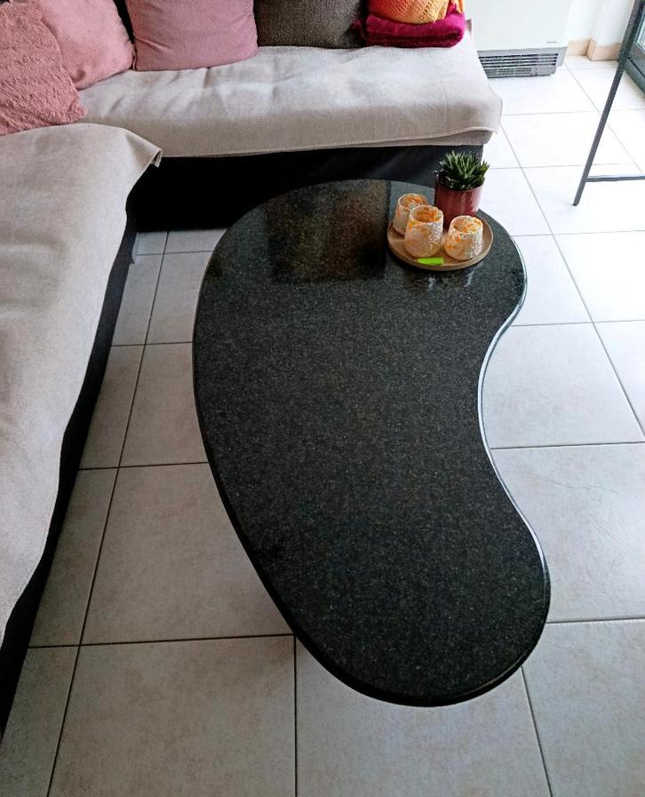 Zware stenen salontafel, Huis en Inrichting, Tafels | Salontafels, Zo goed als nieuw, Overige vormen, Overige materialen, Ophalen