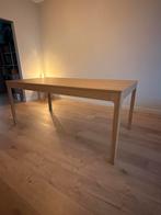Ikea uitschuifbare tafel in eik, Huis en Inrichting, Tafels | Eettafels, Ophalen, Zo goed als nieuw, Rechthoekig